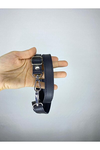 ATÖLYE ZÜMRA Adjustable Faux Leather Bag Strap with Silver Color Apparatus Le...