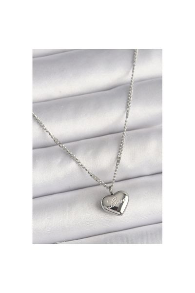 Skygo 316L Steel Silver - Women's Necklace with Chain and Embroidery Detail - Tj-Bko9779