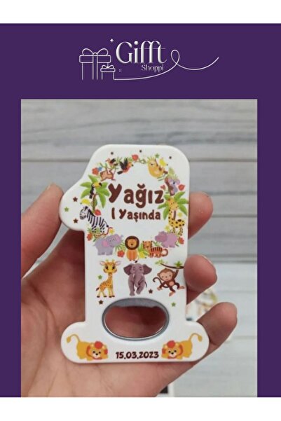 giftshoppi 10 Adet Bir Yaş Magnet Açacak, Doğum Günü Süsü, Sünnet,  Hediyelik