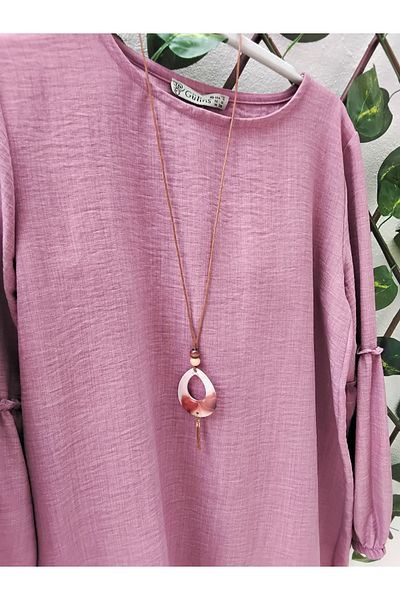 MODA Choker Balloon Sleeve Rose Dry Elegant Islamic Tunic