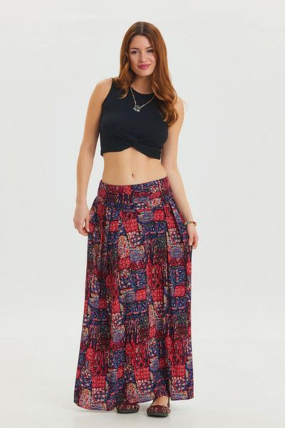 Los banditos Authentic Skirt with Elastic Waist and Drape Detail