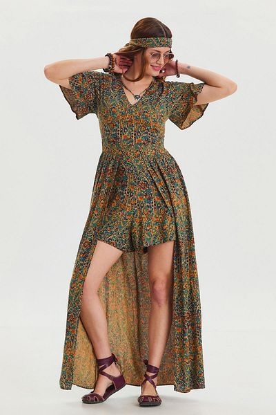 Los banditos Γυναικεία φόρμα Bohemian Halterneck Elastic Waistband