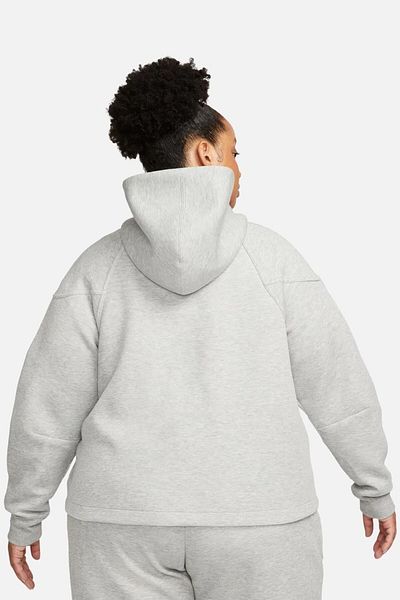 Nike Sportswear Tech Fleece Full Zip Hoodie Dark Heather Gray Women's Hooded Sweatshirt Gray