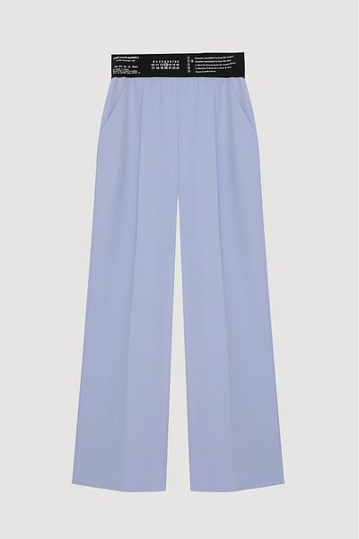 Quzu Pantaloni albaștri cu talie elastică