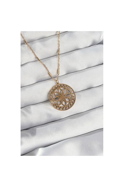 Skygo 316L Steel Chain Gold Color Lotus Model Necklace - Tj-Bko8902