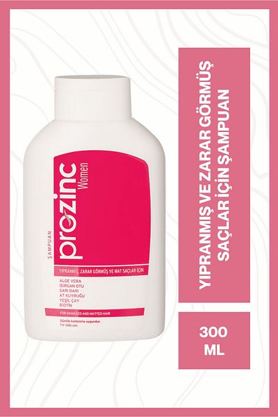 Prozinc شامبو عناية مرطب ومكثف للشعر التالف والمعالج 300 مل.
