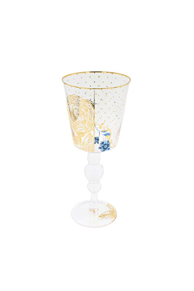 Pip Studio Water glass, Pip Studio, Golden Flower, 360ml, Royal White collection
