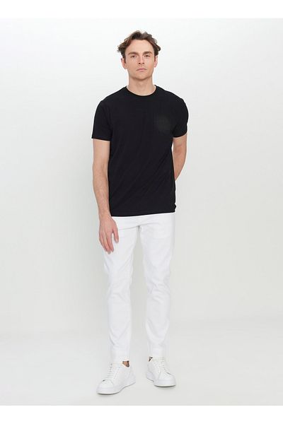 ALTINYILDIZ CLASSICS Altınyıldız Classics Crew Neck εμπριμέ μαύρο ανδρικό T-shirt ACE 091252074 _ΣΥΧ