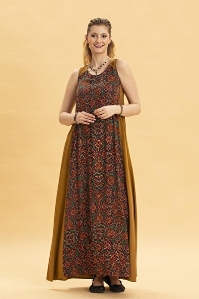 Los banditos Bisiklet Yaka Cep Detaylı Salaş Elbise