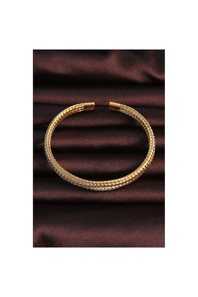 Skygo 316L Steel Gold Color Straw Look Men's Bracelet - Tj-Eb3675