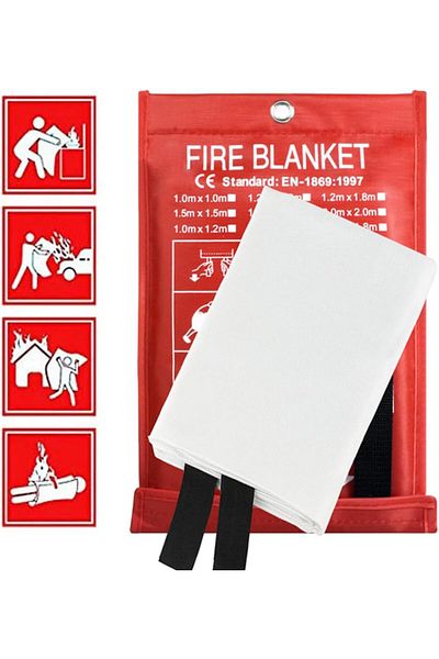 Generic 1 Piece Fire and Safety Blanket 180x180 - Fire Resistant Emergency Safety Blanket