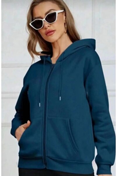 KURAFF Εποχιακή ζακέτα / μπουφάν με μπλε φερμουάρ 3 κλωστών