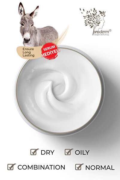 PRODERM Organik Eşek Sütü 50ml (tüm Ciltler) Sıkılaştırıcı Kırışıklık Önleyici (SERUM HEDİYELİ )