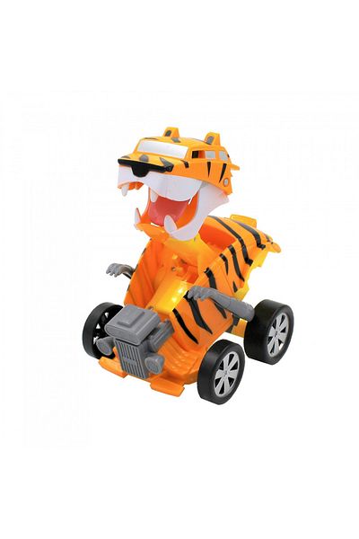 BM GİFT DESİGN Mașinuță convertibilă, tip robot Tiger, Deluxbase, culoarea galben
