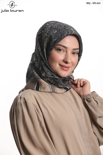 Julia Lauren Women's Amber Scarf Beige-Black