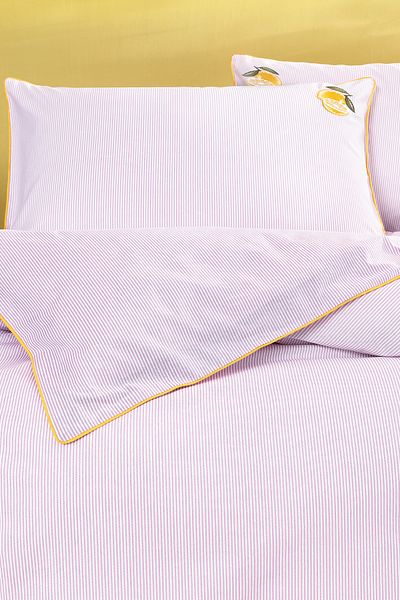 Yataş Set de lenjerie de pat Terri Double Ranforce de culoare liliac