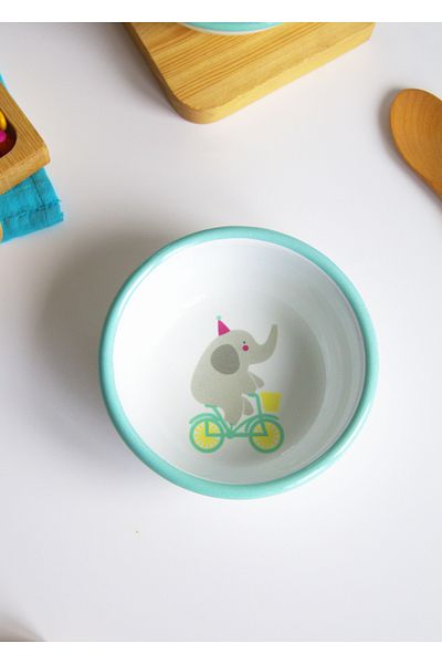 Elifle 12 cm Enamel Children's Bowl - for Soup and Snack Bowl, Multi-Purpose