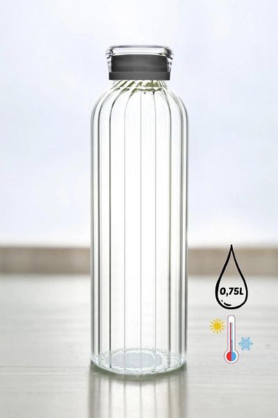 Green Eye Striped Glass Flask - 750 ml