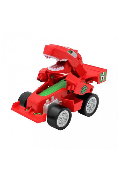 BM GİFT DESİGN Mașinuță convertibilă, tip robot Dino, Deluxbase, culoarea roșu