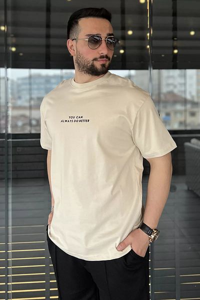 MİSHAR İTALİA Ανδρικό μπλουζάκι Stone Crew Neck με στάμπα σιλικόνης