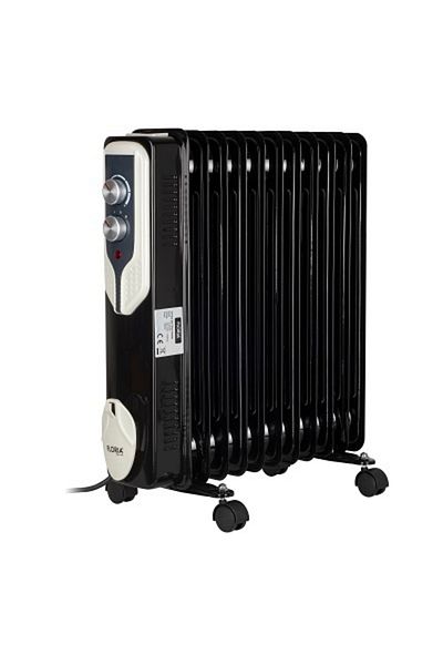 Floria Calorifer electric Floria ZLN3666,Negru 2500 W, 11 elementi, 3 trepte de putere, Termostat reglabil