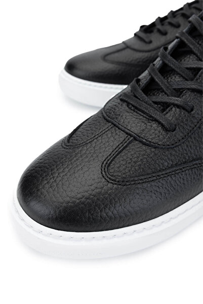 Tamer Tanca Erkek Hakiki Deri Siyah Floter Sneakers & Spor Ayakkabı