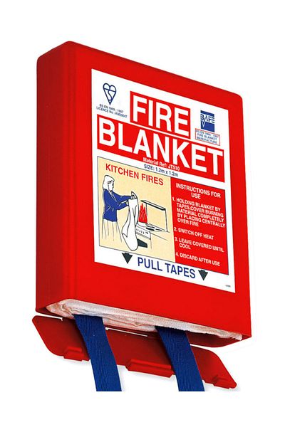 Generic Fire and Safety Blanket in Plastic Box - Fire Resistant Emergency Safety Blanket - 180 x 180 cm