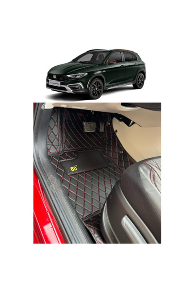 8D Fiat Egea Cross Aracına Özel 8D Havuzlu Paspas Takımı