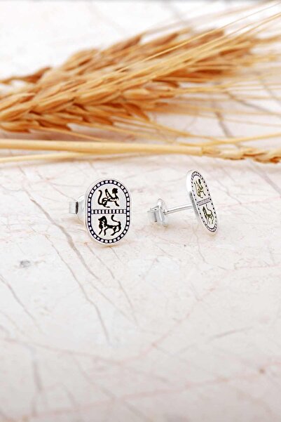 Sümer Telkari Özgürlüğün Ruhu Sembolü Yeşil Mineli Elişi Gümüş Küpe 7330