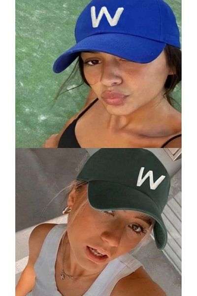 w white stars sports & wear Спортна шапка унисекс, комплект от 2 части с бродирана велкро задна част и регулируема закопчалка
