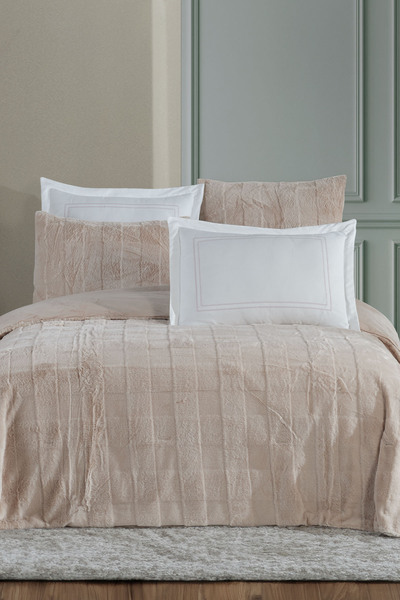 Elart Comfort Çeyiz Seti Lena Çift Kişilik 6 Parça Vizon