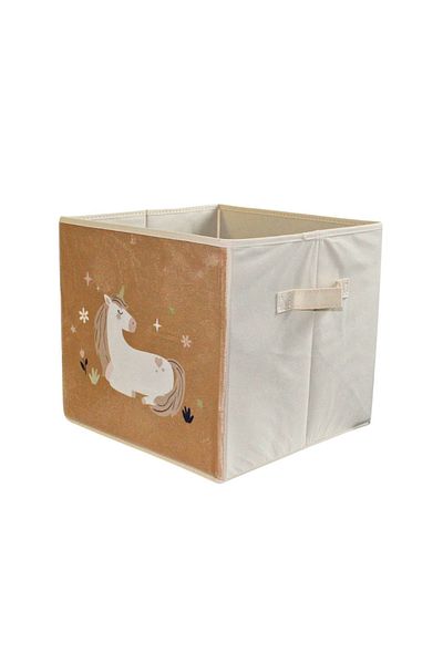 BM GİFT DESİGN Cream unicorn storage box 30×30 cm
