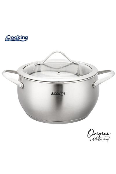 Cooking by Heinner STAINLESS STEEL POT 20 x 11 CM, 3.3 L, NICOLAI TAND