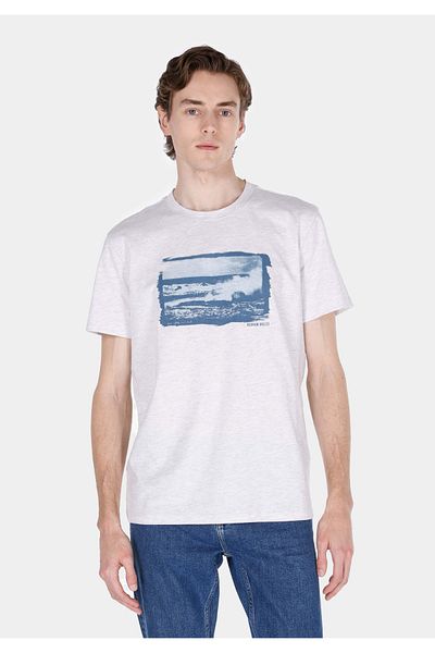 Colin's Regular Fit Round Neck Plain Men's Ecru Short Sleeve T-Shirt