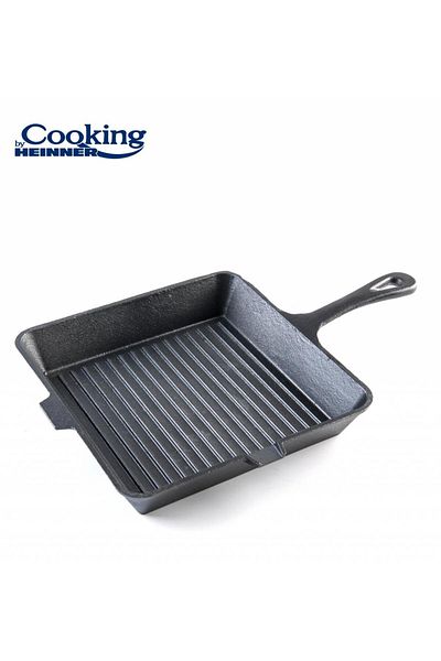 Cooking by Heinner GRILL PAN, PURE CAST IRON, 25 X 4.7 CM