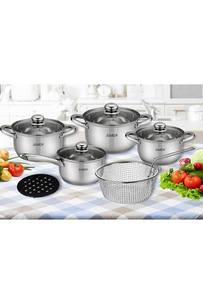 Cooking by Heinner MADELINE, 10-PIECE STAINLESS STEEL COOKING SET