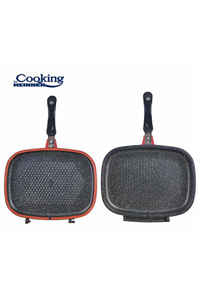 Cooking by Heinner ALUMINUM DOUBLE PAN 32 x 24 x 7.5CM, RED LINE