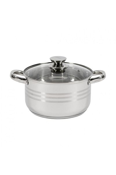 Cooking by Heinner STAINLESS STEEL POT + LID, 22 x 12.5 CM, 4.5 L, MYRA