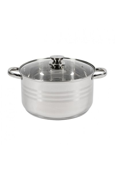 Cooking by Heinner STAINLESS STEEL POT + LID, 26 x 14.5 CM, 7 L, MYRA