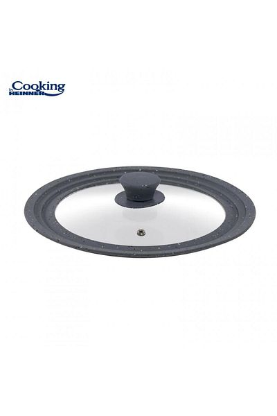 Cooking by Heinner GLASS COVER WITH SILICONE EDGE ADJUSTABLE IN 3 DIMENSIONS 28/30/32 CM, GREY