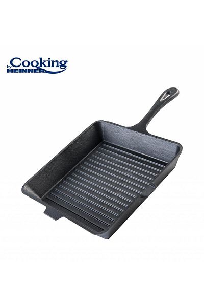 Cooking by Heinner GRILL PAN, PURE CAST IRON, 25 X 4.7 CM