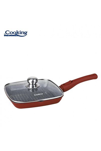 Cooking by Heinner ALUMINUM GRILL PAN + LID 24 x 4 CM, CALABRIA