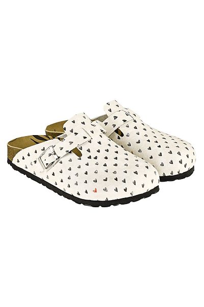 NOOSY Papuci de damă cu design Little Hearts imprimați