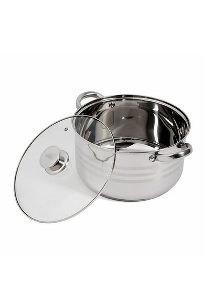 Cooking by Heinner STAINLESS STEEL POT + LID, 26 x 14.5 CM, 7 L, MYRA