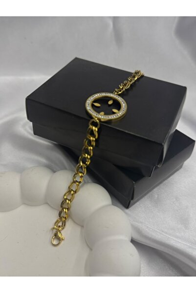 LOVELYSTORE Zincirli İçi Boş veya Dolu Çeyrek Altın Çerçeveli Zirkon Taş İşle...