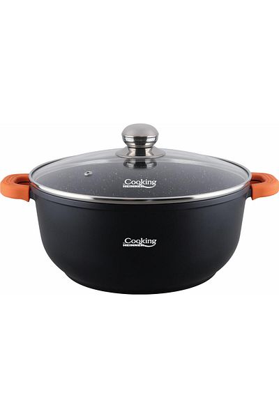Cooking by Heinner CAST ALUMINUM SAUCE + LID, 36 x 16 CM, 13.5 L, DARK LINE