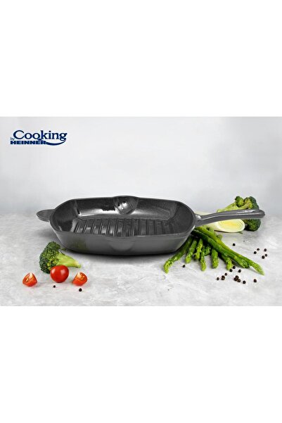 Cooking by Heinner ENAMELED GRILL 26.5 X 4.5 CM, MARBLE GREY