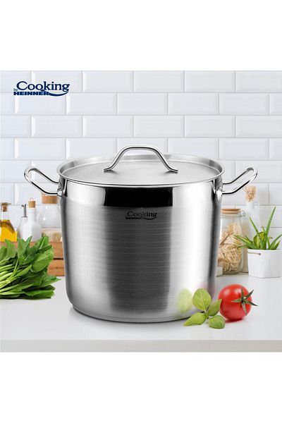 Cooking by Heinner STAINLESS STEEL POT + LID 20 x 16 CM, 5 L, MAESTRO