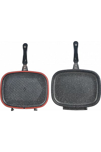 Cooking by Heinner ALUMINUM DOUBLE PAN 32 x 24 x 7.5 CM, GREY LINE