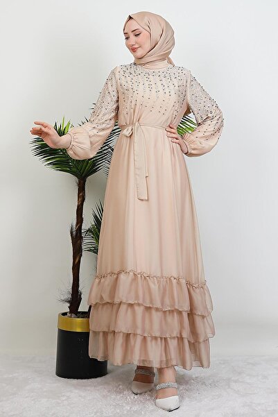 GİYZAMİLA Φόρεμα από σιντζρόνι με χρυσό αντανακλαστικό εφέ